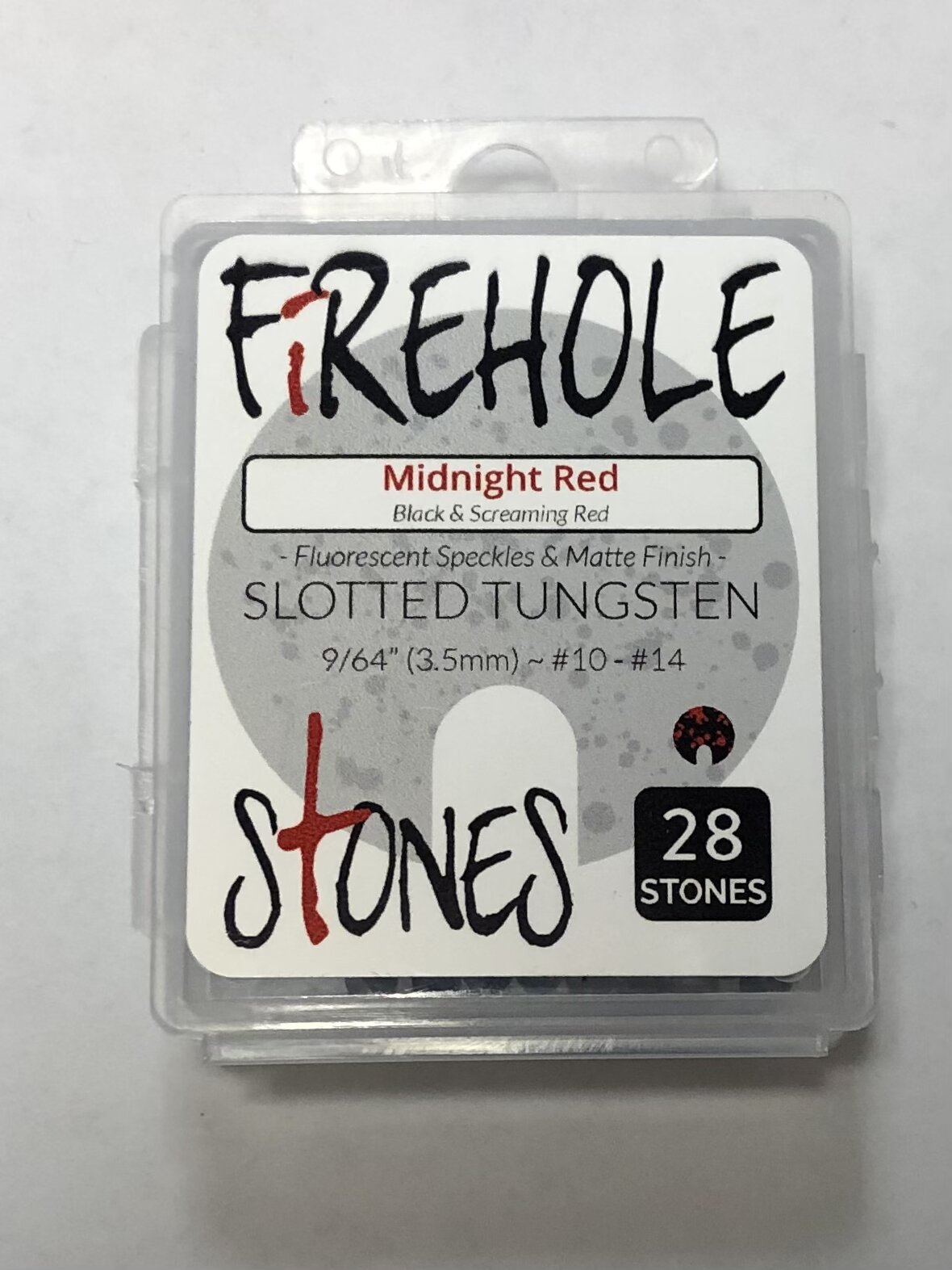 Midnight Red Slotted Tungsten Bead 28/PKG - 9/64